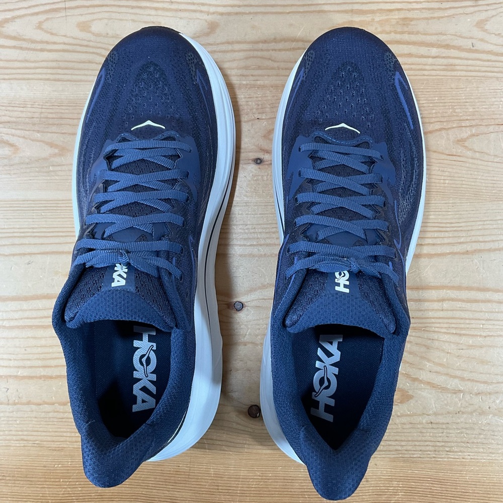 Hoka One Clifton 10 Running Shoes Men’s 11.5 D Navy White 1162030 NWT - Picture 3 of 9